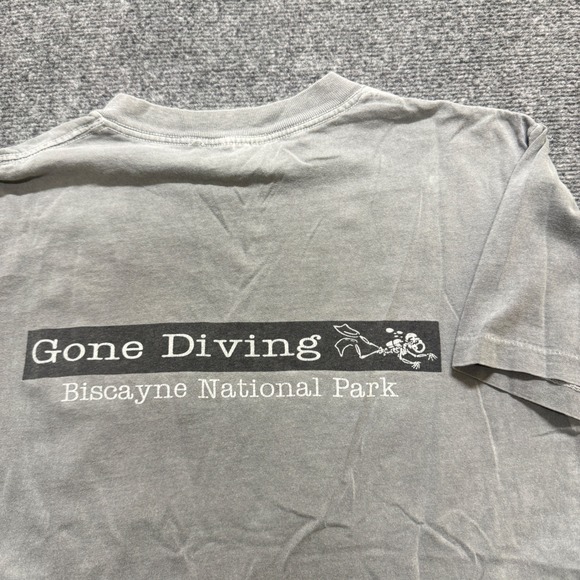 Other - VTG Gone Diving T-shirt Men's M Single Stitch Gray Y2K Faded 90s TNF Sportswear
